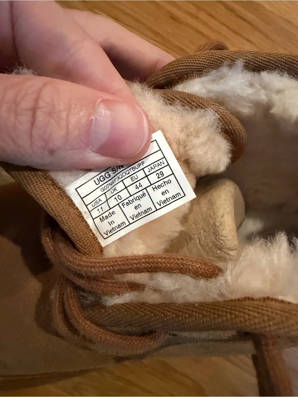 UGG chestnut suede